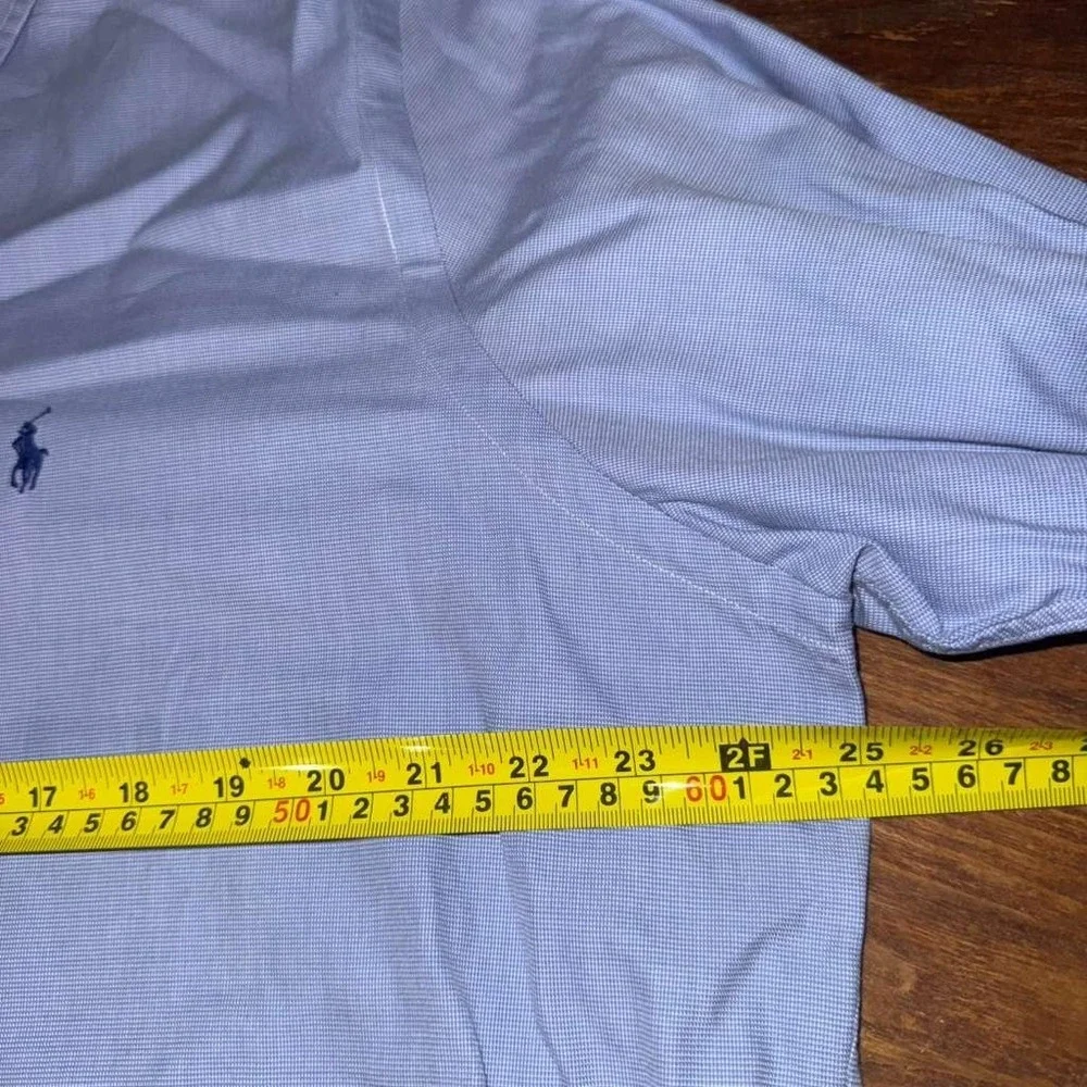 Ralph Lauren Men's Size 17.5/44 Polo Dress Shirt Button Up Blue Pony Work Office - Picture 11 of 13